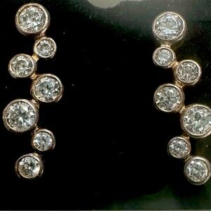 925 stamped sterling silver earrings with crystals